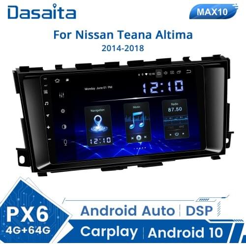 Dasaita 9" IPS Car Radio Android 10.0 for Nissan Altima Teana GPS 2013 2014 2015 2016 2017 navigation Autoradio 64G ROM