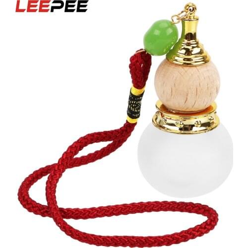 Car Air Perfume Bottle Gourd Shaped Air Freshener Pendant Bottle Empty Glass Bottle For Essential Oils Diffuser Auto Decoration