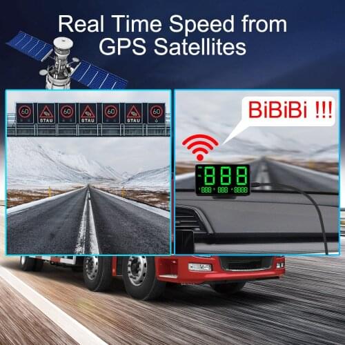 Car styling Altitude Display Projector Car Head Up Display Big Fonts LED Display Car GPS Speedometer Odometer KM/h MPH C60s/C80