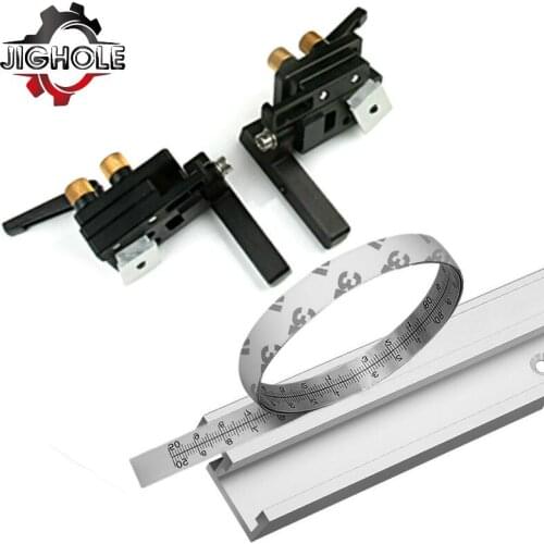 Woodworking DIY Chute Tools T-Track Slot Miter Track Jig Stopper Aluminum Sliding T-Slot for Router Table Bandsaws