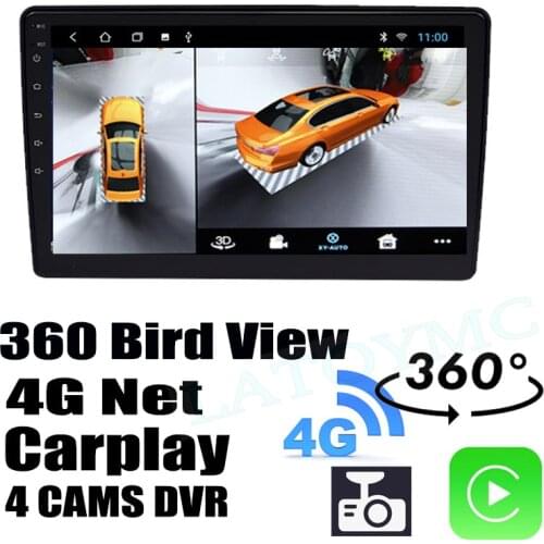 Car Audio Navigation GPS Stereo Carplay DVR 360 Birdview Around 4G Android System For Jeep Liberty Cherokee KK 2007~2012