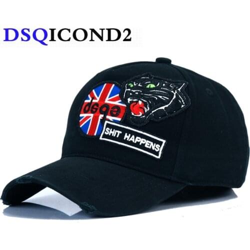 DSQICOND2 Applique Cotton Basebaell Caps DSQ Letters De Baseball Black Cap Men Women Bone Masculino Bonnet Homme Boina Dad Hats