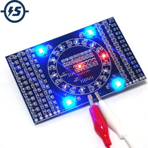 Electronic DIY Kit SMD Rotating Flashing LED Components Soldering Practice Board Skill Circuit Training Suite Electronic DIY Kit