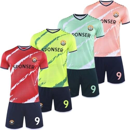 Adult Football custom jersey short sleeve Soccer Team Uniform Suit Jersey print name logo number