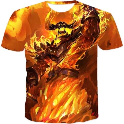 3d Printing Game Anime T-Shirt 2021 New Style Male/Female Breathable Short Sleeve Personality Loose Round Neck Xxs-6xl Wholesale