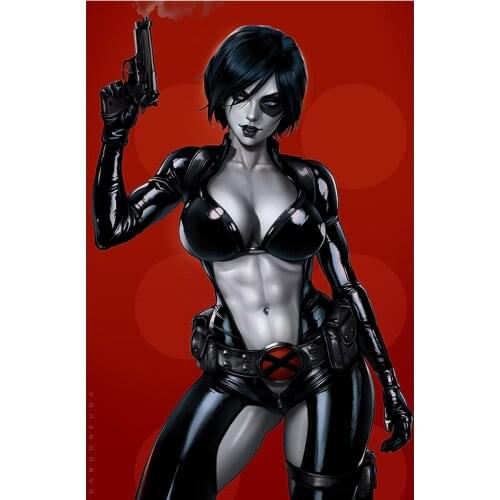 Sexy Dark Gangster Girl Woman Canvas Paintings Custom Print Japanese Anime Movie Video Game Posters Wall Art Pictures for Room