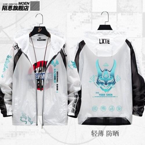 Genshin Impact Cosplay Costume Xiao Unisex Hoodie Zipper Hooded Sweatshirt Long sleeve Fashion jacket coat Game clothes carnival