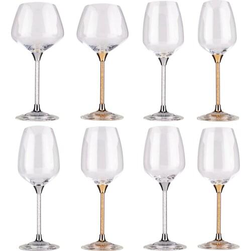 Creative Glass Cups Wine Glasses Wedding Crystal Shining Wedding Wine Goblet Creative Home Appliances Kitchen Drink Glassware