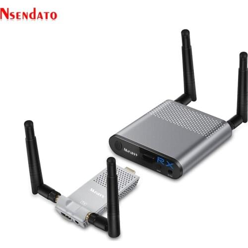 Measy Air Mini 200M/656FT 2.4GHz / 5GHz Wireless WIFI HD Audio Video Extender Transmitter Sender Receiver Kit With IR Loop Out