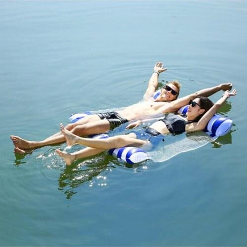 2 People PVC Summer Inflatable Chair Foldable Floating Row Swimming Pool Water Hammock Swimming Mattress Pool Party Toys
