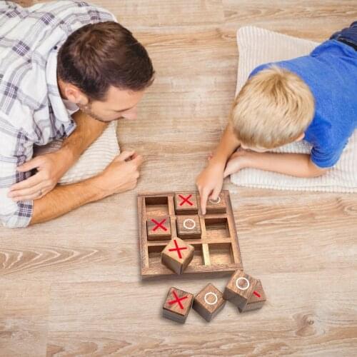 XO Wood Board Game Parent-child Interactive Toy Joyful Early Learning & Education Fidget Toys Classic Toys For Kids Gift