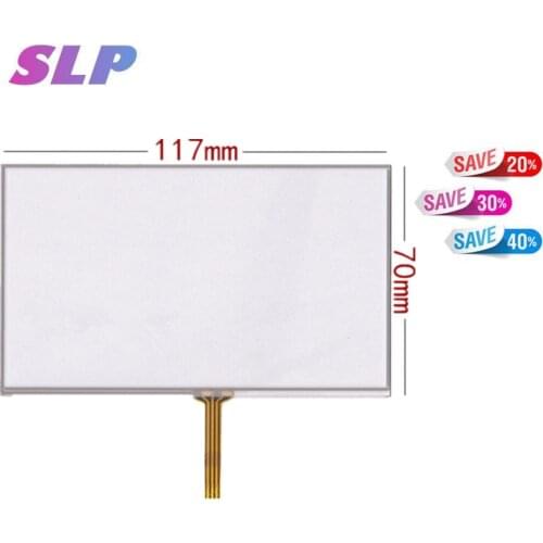 New 5''inch 4 wire Resistive Touch Screen Panel For GPS Car navigation MP4/MP5 117*70mm 117mm*70mm TouchScreen Free Shipping