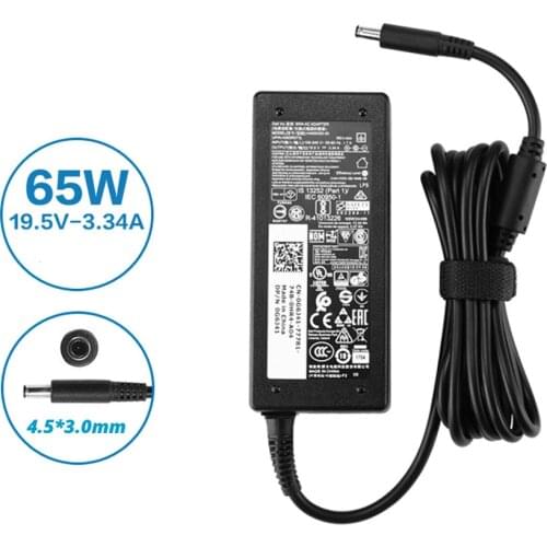 New Original 65W AC Laptop Charger For Dell Vostro 14 5468 5459 Power Adapter 19.5V 3.34A 4.5*3.0mm