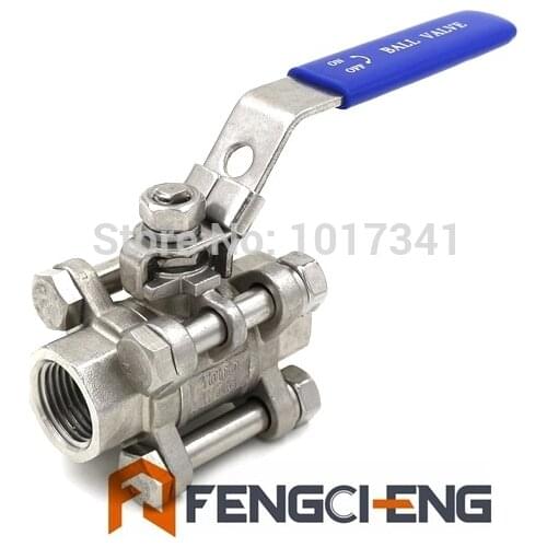 New Stainless Steel 316 3-piece Ball Valve, 1/2"NPT, Wholesale and Retail