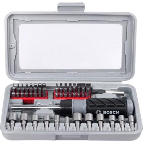 NSDTC-01 Multifunction Chrome Vanadium Steel 46 Pieces Ratchet Hex Socket Phillips Imported Screwdriver Bit Combination Tool Kit