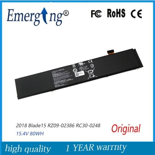 15.4V 80Wh Original Laptop Battery RC30-0248 For Razer Blade Stealth 15 RTX 2070 Max-Q 2018 2019 year RZ09-02386