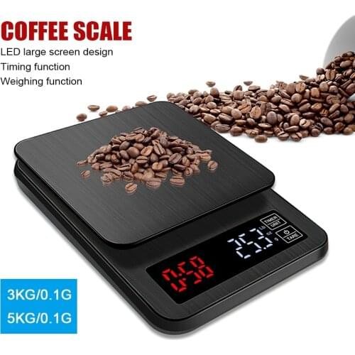 3kg/0.1g 5kg/0.1g Drip Coffee Scale With Timer Portable electronic Digital Kitchen Scale LCD Display Scales Weight for Coffee