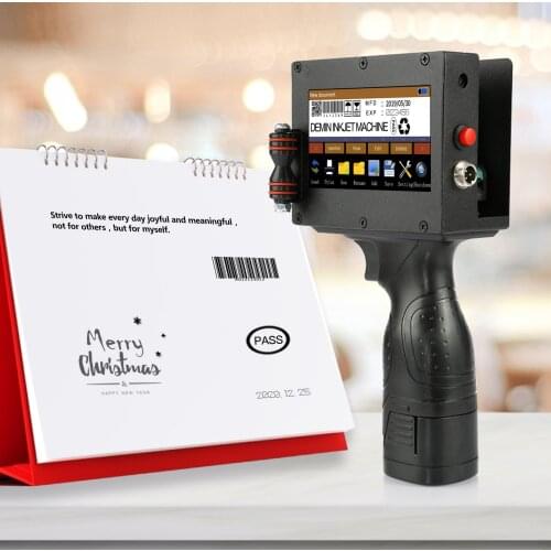 Handheld Printer Portable Inkjet Printer Inkjet Code Printer with 4.3 Inch LED Touchscreen Quick-Drying Ink