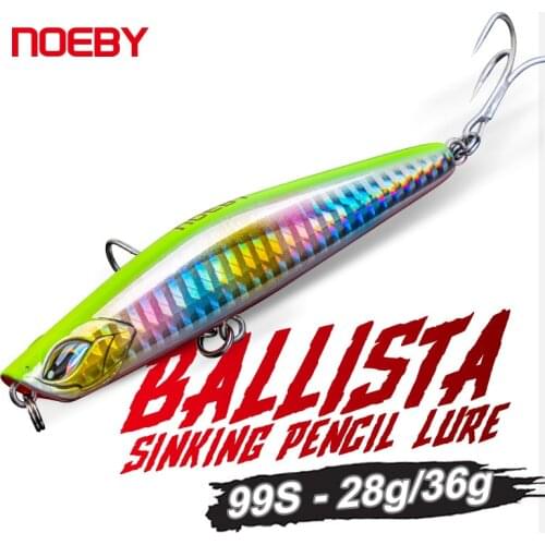 Noeby Fishing Lures Sinking Pencil Wobbler 99mm 28g 36g Long Casting Artificial Hard Bait for Bass Trout Sea Tackle Fishing Lure