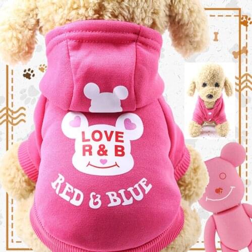 Cute Winter Dogs Clothes Hoodies Pets Puppy Coat Thicken Keep Warm Cotton Coat For Small Dogs Chihuahua French Bulldog Jacket