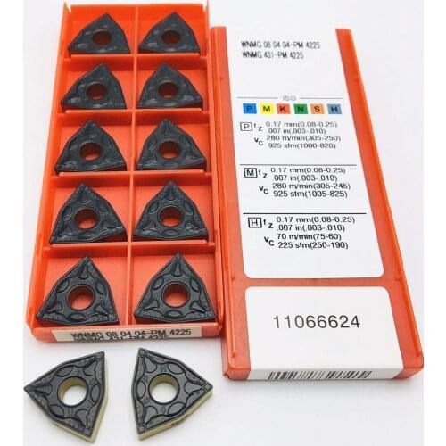 10 pieces of WNMG080404 PM 4225 WNMG 080404 PM 4225 high quality turning tool CNC lathe milling cutter external turning tool