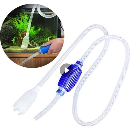 1 Pcs Aquarium Clean Vacuum Water Change Gravel Cleaner Fish Tank Semi Automatic Siphon Pump Water Exchange Tool Suction Pipe