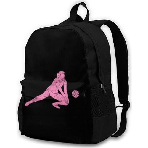 Volleyball Backpacks Male Print Pretty Backpack Polyester Trekking Bags