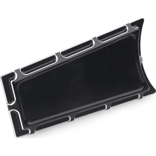Motorcycle Edge Cut CNC Billet Dash Insert Tank Cover for FLHS Road Glide Electra Glide 1989-2007 Black