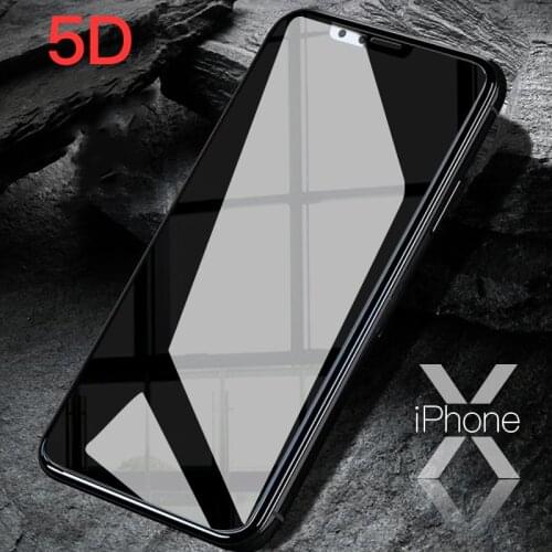 5D Curved Edge Full Cover Tempered Glass for iPhone 8 7 6 6s Plus Premium Screen Protector for iPhone XS Max XR X 10 Glass Film