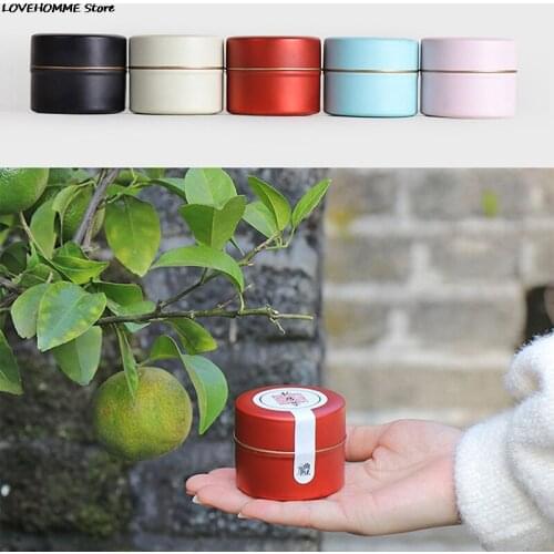 1pcs Mini Elegant Tin Box DIY Candle Jar Balm Round Empty Lipstick Case Multicolor Tinplate Cans