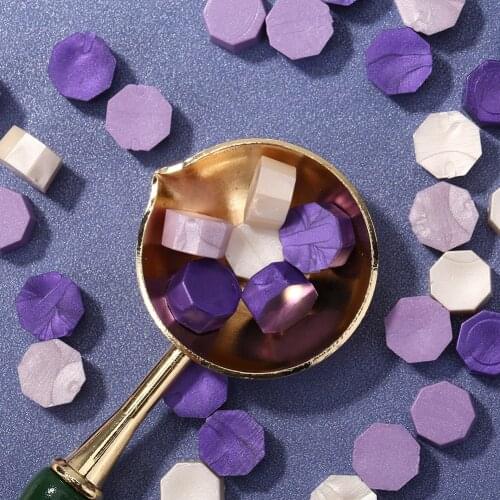 100pcs Wedding Wax Seal Ancient Sealing Wax Envelope Postcard Wax Seal Stamp Pill Vintage Octagonal Sealing Wax Beads