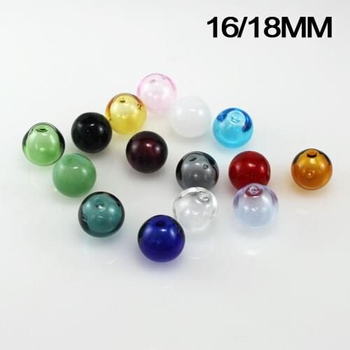 2PCS 16/18MM Murano Glass Essential Oil Vial With 1 Hole Jewelry finding make to be pendant necklace