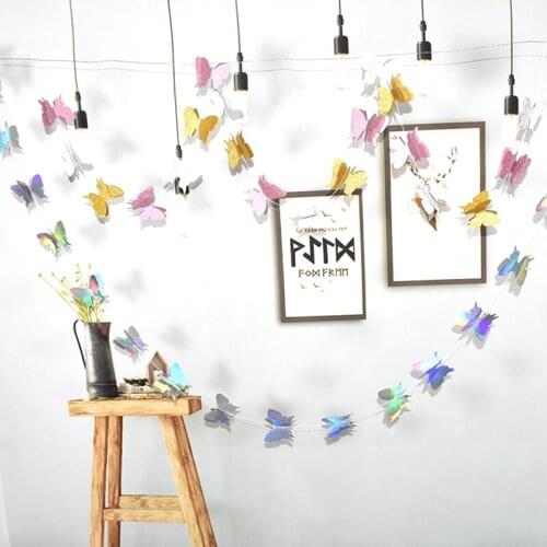 20pcs Set Butterfly Party Decoration Colorful Birthday Wedding Bedroom Decorations Party Supplies