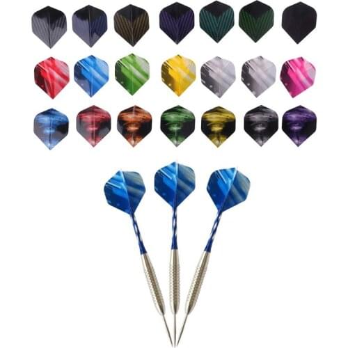 21 Pcs/lot Durable Standard Slim PET Dart Flights Leaves Stable Colorful Darts Game Accessories Equipment Supplies