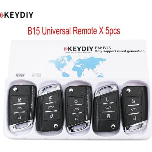 5PCS/LOT, KEYDIY Original Universal B Series Remote Control B15 MQB style For KD900K/D900+/URG200/KD-X2 Key Programmer