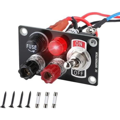 Power Adapter Car Auto Accessories With Terminal Connector Binding Post Replaceable Fuse Led Light For Camping Car Boat RV