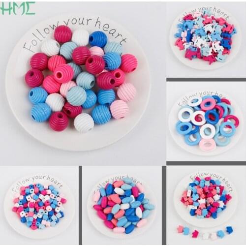 Mixed Color Multi-pattern Natural Wooden Spacer Beads for Jewelry Making Necklace Bracelet Craft Kids Toys Baby Pacifier Clip