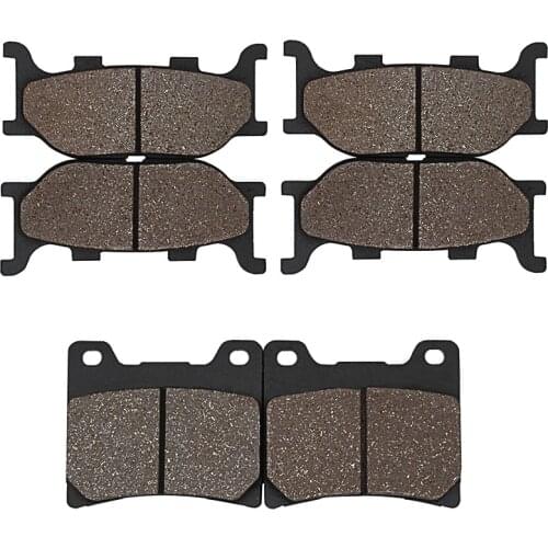 Cyleto Motorcycle 3 Pairs Front and Rear Brake Pads for Yamaha XVS1100 Dragstar 1999-2004 XVS 1100 A Dragstar Classic 2000-2007