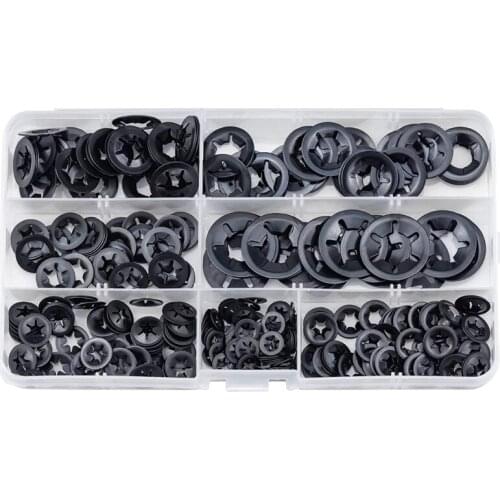 GTBL 340Pcs Internal Tooth Starlock Washers Lock Washers Assortment Kit Quick Speed Locking Washers
