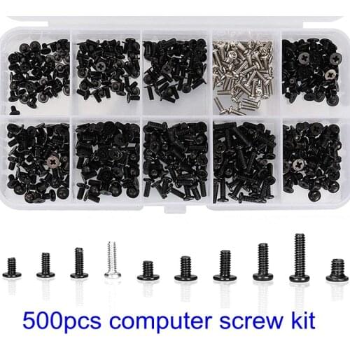 500pcs Laptop Notebook Computer Screw Kit Set For IBM HP Dell Lenovo Samsung Sony Toshiba Gateway Acer
