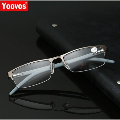 Yoovos Blue Light Reading Glasses 2021 Square Vintage Reading Glasses Women Alloy Eyeglasses Vintage Optical Spectacle Frame