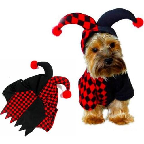 New Dog Halloween Costume Pet Dog Clothes Clown Pet Costume Pet Coat Puppy Costume Sweatshirt Chihuahua Dog Jacket Cat Clothes