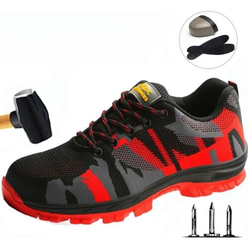 Labor Insurance Shoes Mens Anti-Puncture Safety Shoes Protective Acid And Alkali Non-Slip Breathable Safety Work Shoes Men