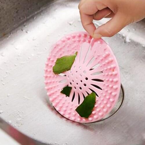 Silicone Sink Sewer Filter Hair Catcher Hair Stopper Shower Drain Covers Easy Clean Strainer Outfall Filter Bathroom Accessories