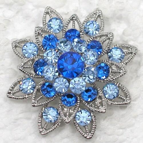 Blue Rhinestone Brooch Bridal Wedding party Pin brooches C132 B
