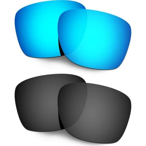 Hkuco Replacement Polarized Lenses For Crossrange Sunglasses - Blue&Black 2 Pairs