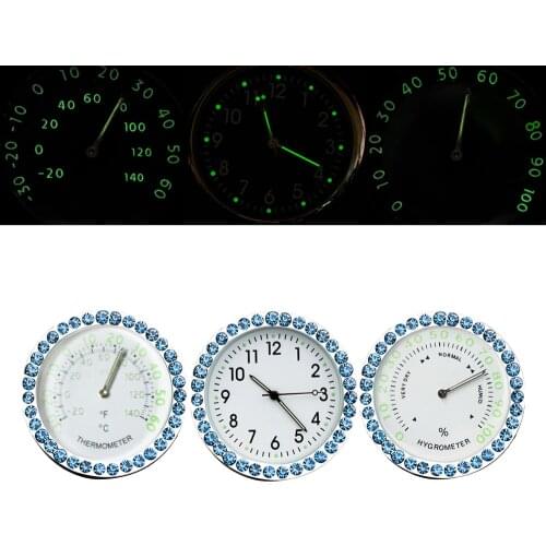 Yolu Car Clock Luminous Mini Automobiles Digital Watch Quartz Clocks Stick-on Auto Ornament Car Accessories for Cars SUV MPV