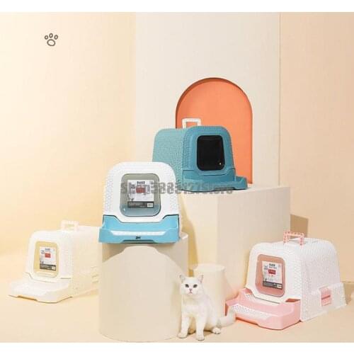 Cat Litter Basin Fully Enclosed Large Cat Toilet Anti Splash Deodorization Toilet Anti Excrement Deodorization Basin Drawer Cat