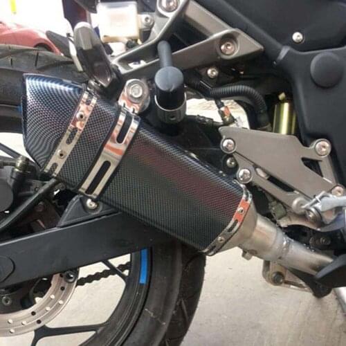 Inlet 51mm Universal Motorcycle Muffler Exhaust Escape Demper with DB Killer Motorbike Exhaust Muffler Pipe for Tmax Xmax MT07