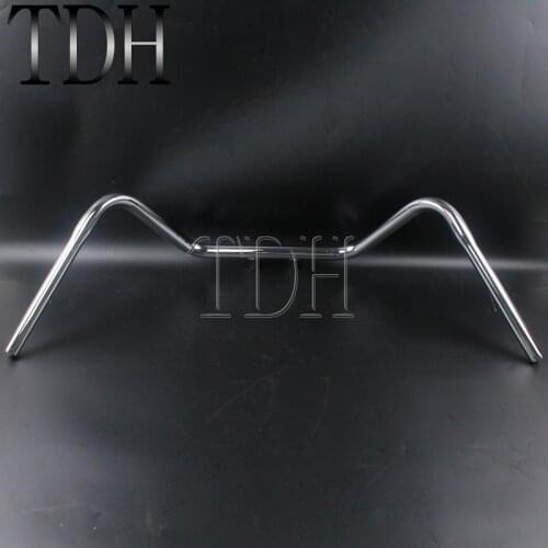 Universal Motorcycle 1" Smooth Handlebar Dimpled Chrome Bagger Bend Handlebar for Kawasaki Yamaha Harley Chopper Cafe Racer